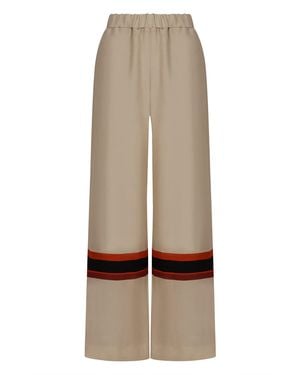 Raquel Diniz Linen And Silk Trousers - Natural