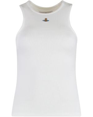 Vivienne Westwood Ribbed Tank Top - White