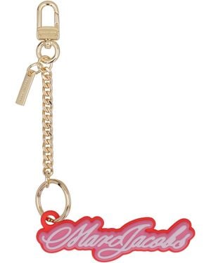 Marc Jacobs The Cursive Logo Bag Charm - Red