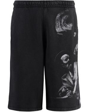Off-White c/o Virgil Abloh Printed Sweatshorts - Black