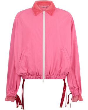 Fendi Light Jacket With Contrasting Collar - Pink