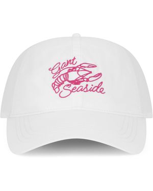 GANT Berretto in cotone con ricamo - Bianco