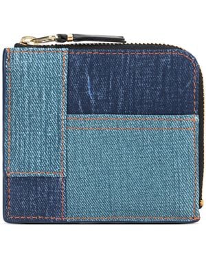 Comme des Garçons Compact Wallet With Zip - Blue