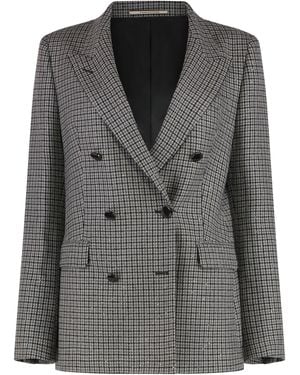 0205 Tagliatore Double-Breasted Wool Jacket - Black