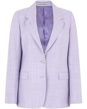 0205 Tagliatore Single-Breasted Jacket - Purple