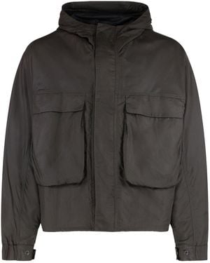 Lemaire Nylon Jacket With Hood - Black