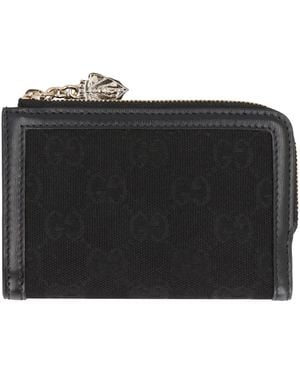 Gucci Gg Mini Fabric Wallet - Black