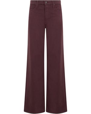 Mother Wide Leg Trousers - Purple
