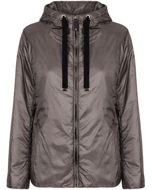Max Mara Padded Jacket Greenh With Hood - Brown