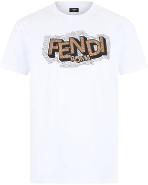 Fendi Cotton T-Shirt T-Shirts - White
