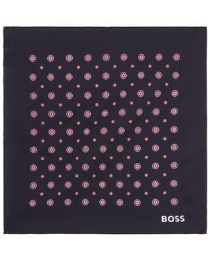 BOSS Scarf With Geometric Design - Blue