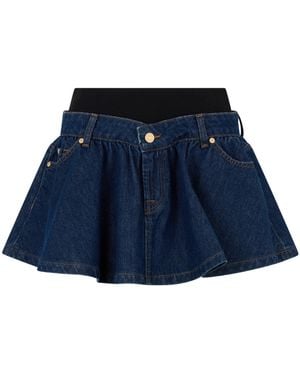 7 For All Mankind Mini Skirt - Blue