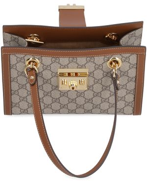 Gucci Borsa Padlock in tessuto GG supreme - Marrone