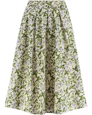 Weekend by Maxmara Gonna midi Orme in cotone - Verde