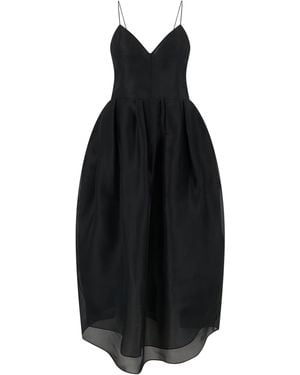 KHAITE Colette Midi Dress - Black
