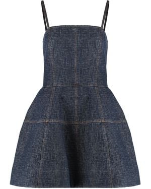 Fendi Mini Denim Dress - Blue
