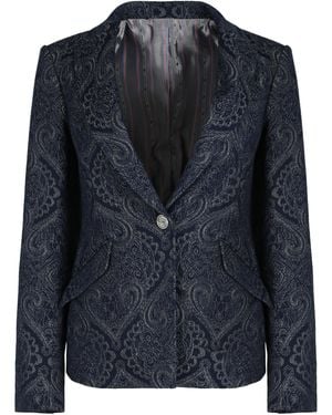 Etro Denim Jacquard Jacket - Blue