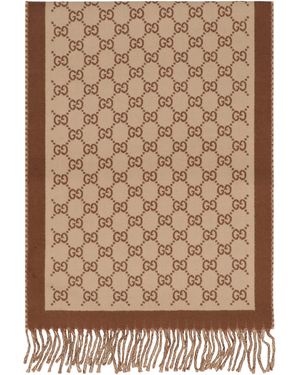 Gucci Sciarpa in lana GG - Neutro
