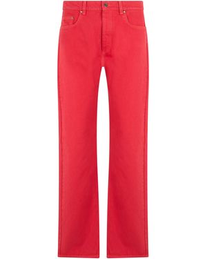 Versace Straight Leg Jeans - Red
