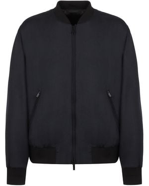 Giorgio Armani Blouson in maglia con ricamo - Nero