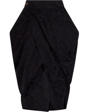 Uma Wang Asymmetric Skirt With Draping - Blue