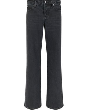 FRAME Pantaloni denim a gamba larga - Blu