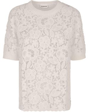 P.A.R.O.S.H. Blusa in pizzo - Bianco