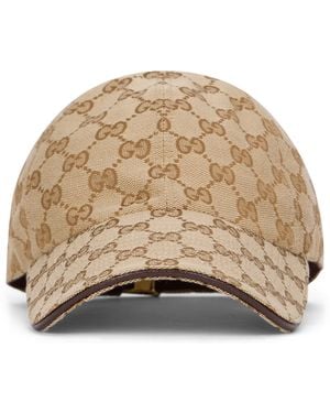 Gucci Cotton Fabric Hat Gg - Natural