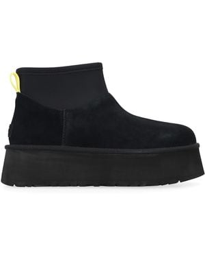 UGG Platform Snow Boots Classic Mini Dipper - Black