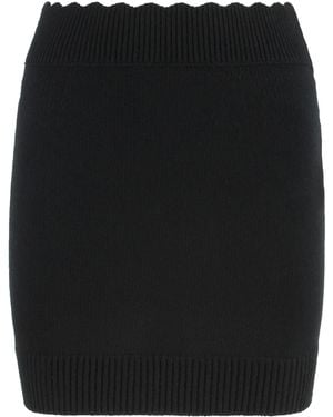 Chloé Knit Mini Skirt Made Of Wool And Cashmere - Black