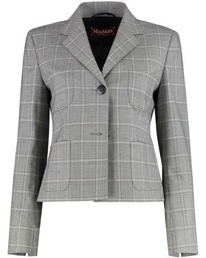 Max Mara Jacket Manto Virgin Wool Blazers - Grey