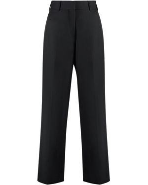 Palm Angels Wool Blend Trousers - Black