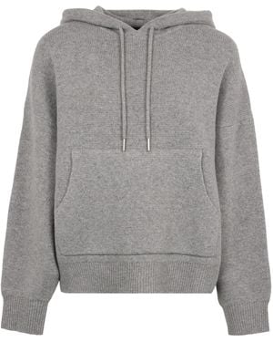 Nili Lotan Dana Knitted Hoodie - Grey