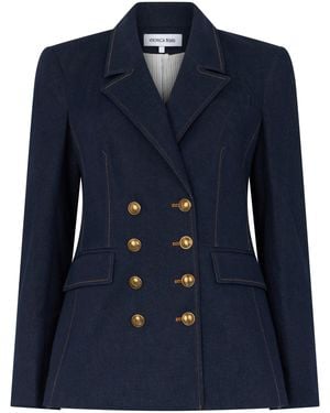Veronica Beard Double-Breasted Blazer - Blue