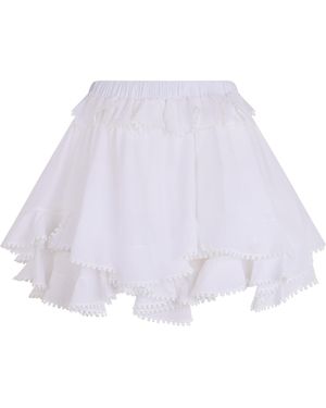 LES FILLES D'EVA Minigonna con vita elasticizzata - Bianco