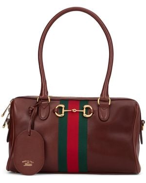 Gucci Borsa modello bauletto medio in pelle - Rosso