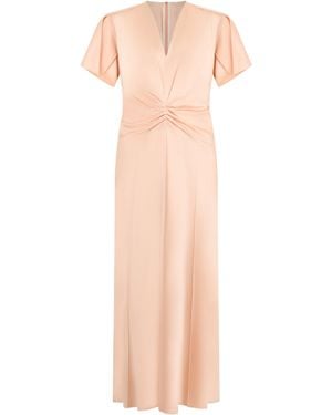 Victoria Beckham Long Satin Dress - Pink