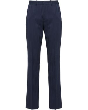 Off-White c/o Virgil Abloh Slim Fit Tailored Trousers Elastane - Blue