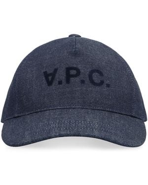 A.P.C. Eden Logo Baseball Cap - Blue