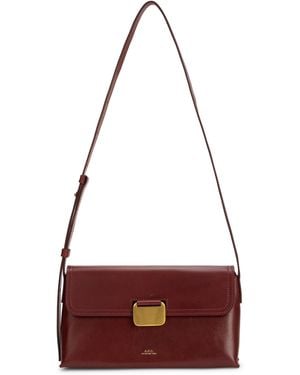 A.P.C. Borsa a spalla Grace in pelle - Rosso