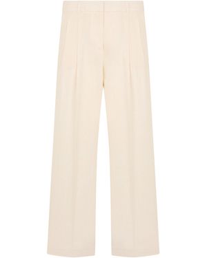 Peserico Loose Cotton Trousers - Natural