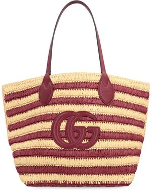 Gucci Shopping bag in rafia - Rosa