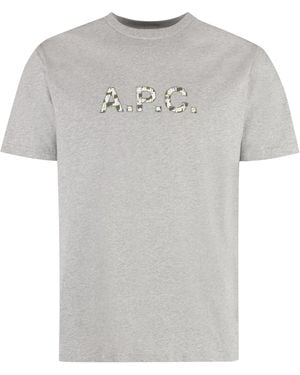 A.P.C. Willow Cotton Crew-Neck T-Shirt - Grey