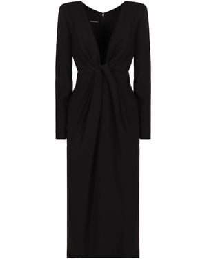 Emporio Armani V-Neck Dress - Black