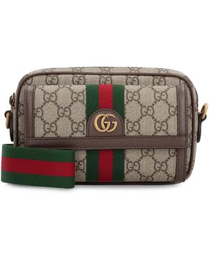 Gucci Ophidia Gg Supreme Fabric Mini Shoulder-Bag - Grey