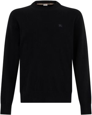 Burberry Sweater With Logo - Black