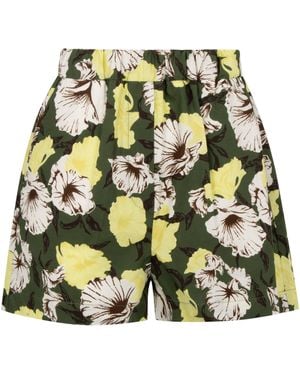 MSGM Cotton Shorts - Green