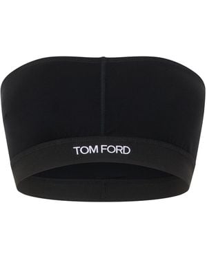 Tom Ford Bra With Band And Logo - Black