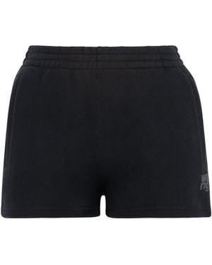 T By Alexander Wang Shorts With Embossed Logo - Blue