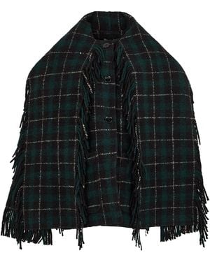 TOTEME Shawl-Collared Jacket With Fringes - Black